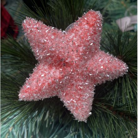 Red Polystyrene sparkling star